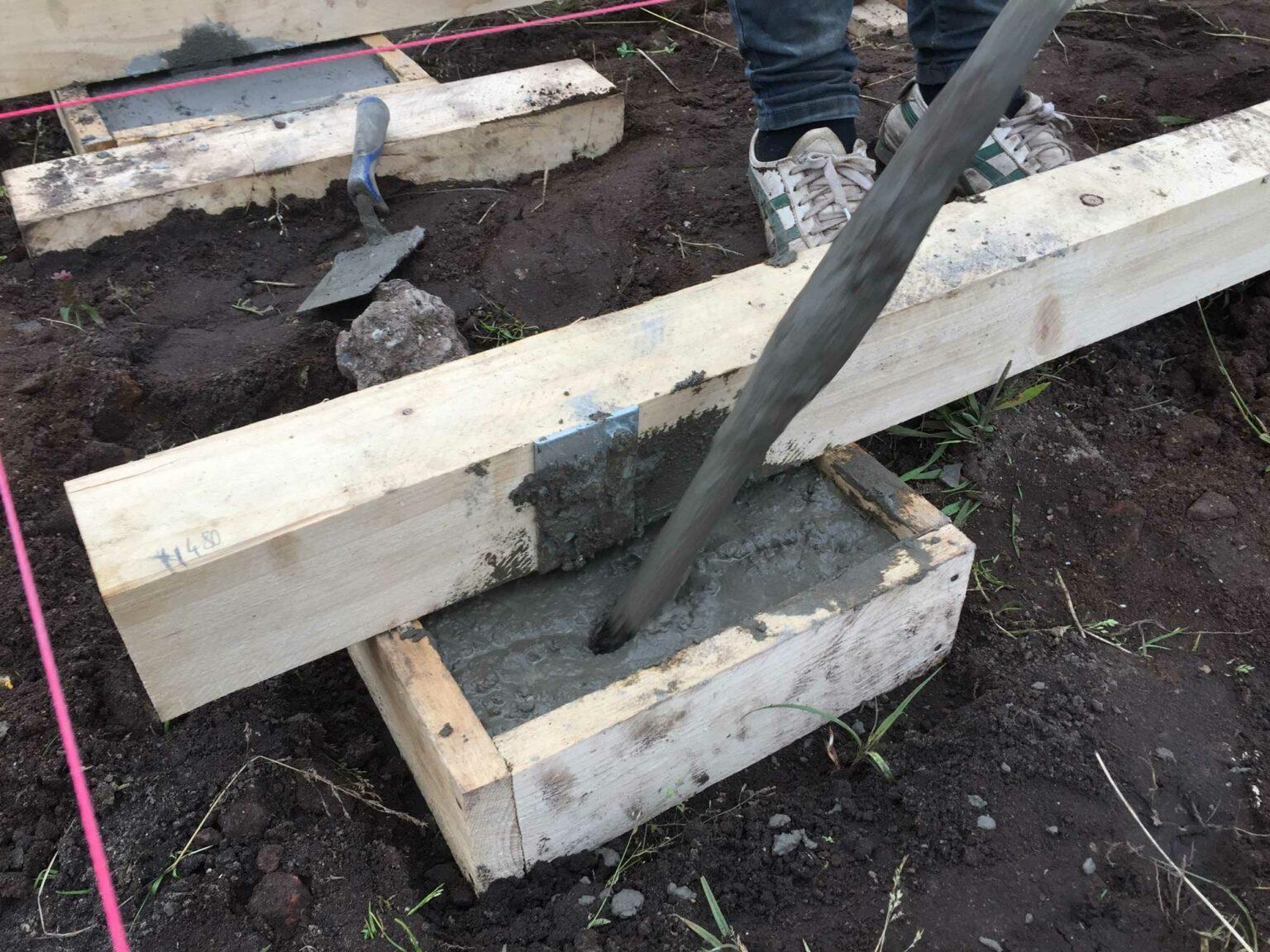 Punktfundament gießen Hier gehts zur SchrittfürSchrittAnleitung