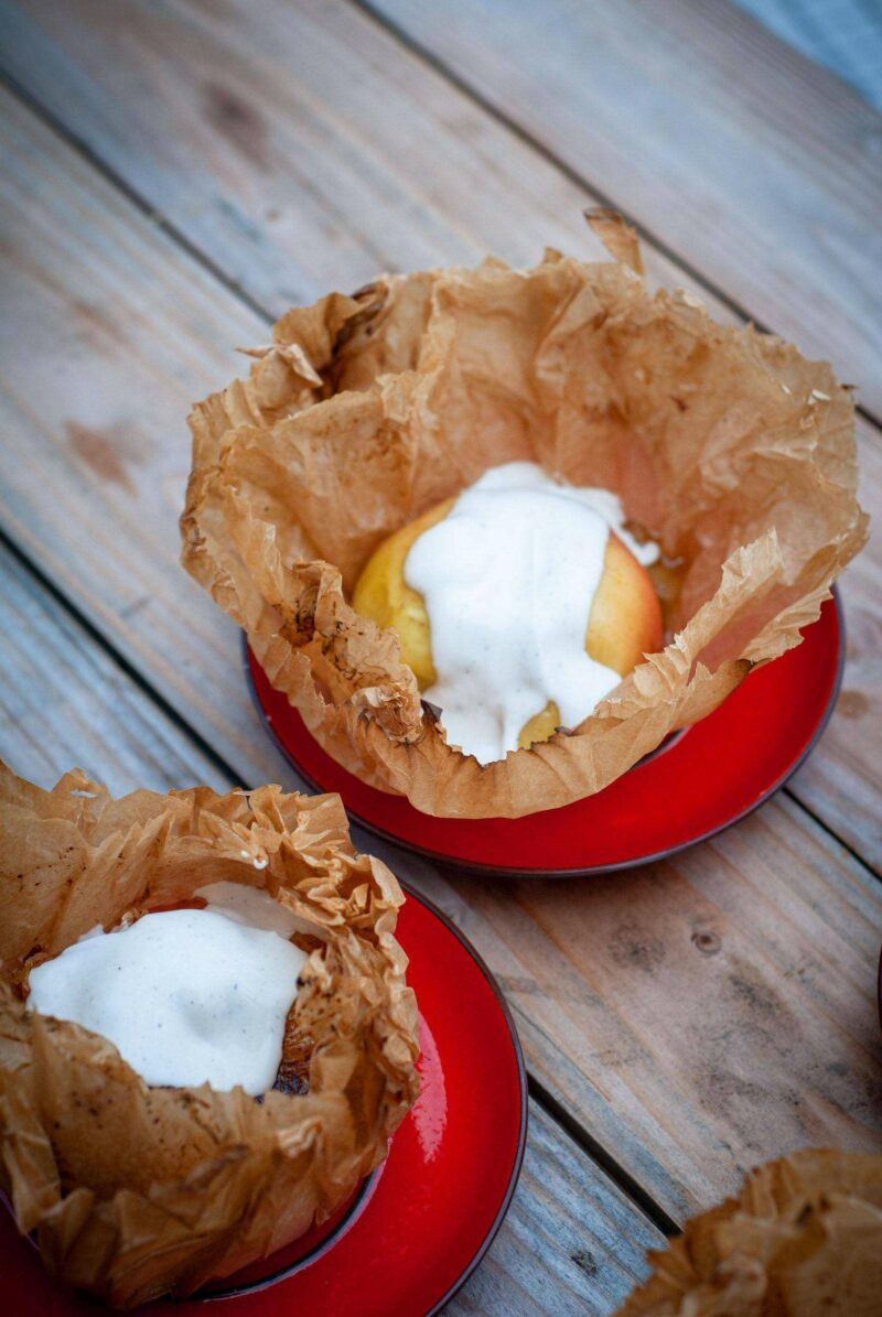 So sieht das Ergebnis eines einfachen Bratapfel-Rezepts aus.